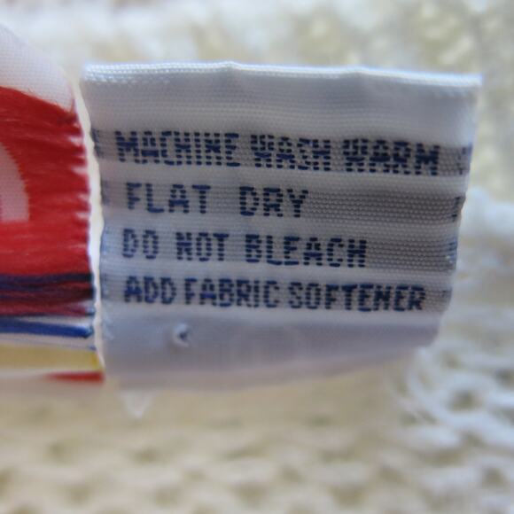 Vintage GEARING UP Ugly Christmas Sweater Size L Women Chunky Knit White Multi - Picture 8 of 8